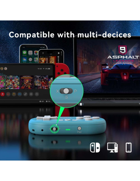 Controlador Mini Inalámbrico ShanWan Q36 para Switch y PS4