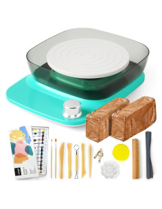 Rueda de Alfarería Mini Catcrafter 28x23cm, 0-440 RPM, Kit Completo