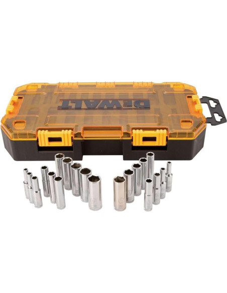 Juego de Enchufes Profundos DEWALT DWMT73811, 20 Piezas Juego de Enchufes Profundos DEWALT DWMT73811, 20 Piezas