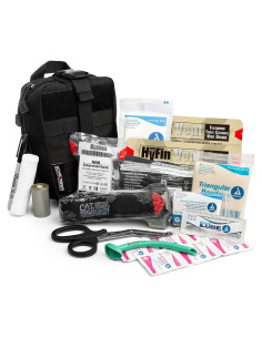 Kit de Trauma IFAK Scherber Negro | Bolsa MOLLE Completa 0.75kg
