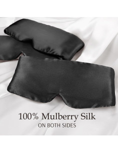 Máscara de Sueño de Seda 100% Mulberry Zenssia - Grande Ajustable 2