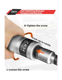 Destornillador de Impacto Manual ZKH 1/2" y 3/8" con 10 Puntas 2
