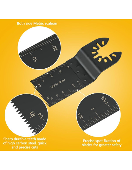 100 Cuchillas de Sierra Oscilante CaRoller para Madera y Metal