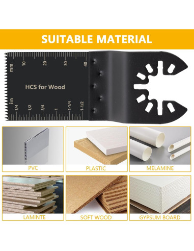 100 Cuchillas de Sierra Oscilante CaRoller para Madera y Metal