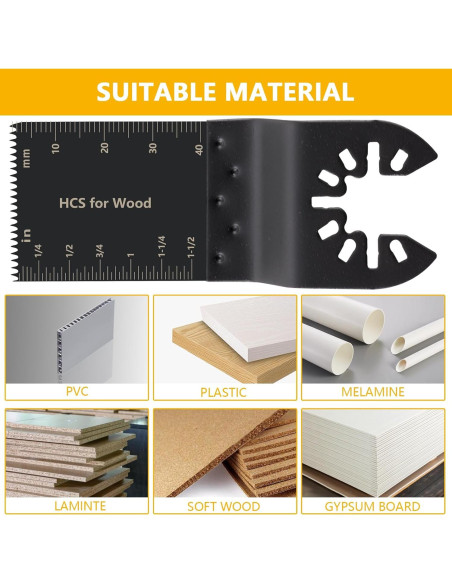 100 Cuchillas de Sierra Oscilante CaRoller para Madera y Metal