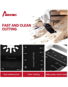 Kit de Cuchillas Oscilantes MAZING 36 PCS para Madera y Metal 2