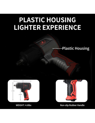 Llave de Impacto Neumática AEROPRO A315 1870.5 Nm Ligera