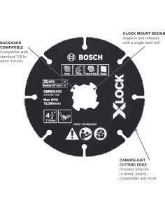 Multi-Rueda de Carburo Bosch CMWX450 11.43cm X-LOCK 2