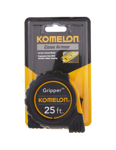 Cinta Métrica Komelon Gripper 7.6m Acero Recubierto Negro