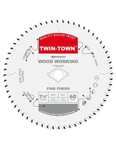 Sierra Circular 18.4 cm TWIN-TOWN 60 Dientes para Madera