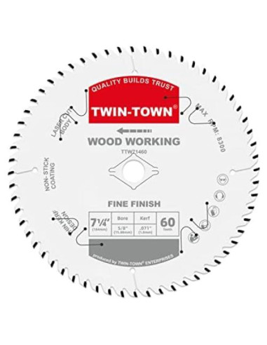 Sierra Circular 18.4 cm TWIN-TOWN 60 Dientes para Madera