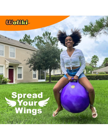 Bola Saltarina WALIKI Púrpura 75 cm para Niños y Terapia