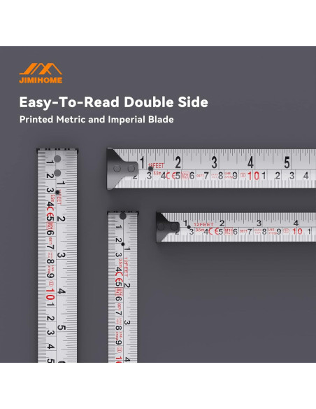 Cinta de Medir JIMIHOME 12 Pies (3.5 m) Resistente y Compacta