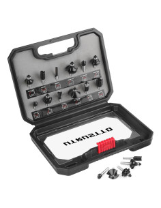 Juego de Brocas de Router UTRUSTTO 12 Piezas 1/4" Carburo