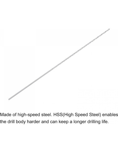 Brocas de Tornillo Extra Largas uxcell 1.5mm x 160mm HSS 6 Pcs
