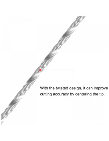 Brocas de Tornillo Extra Largas uxcell 1.5mm x 160mm HSS 6 Pcs