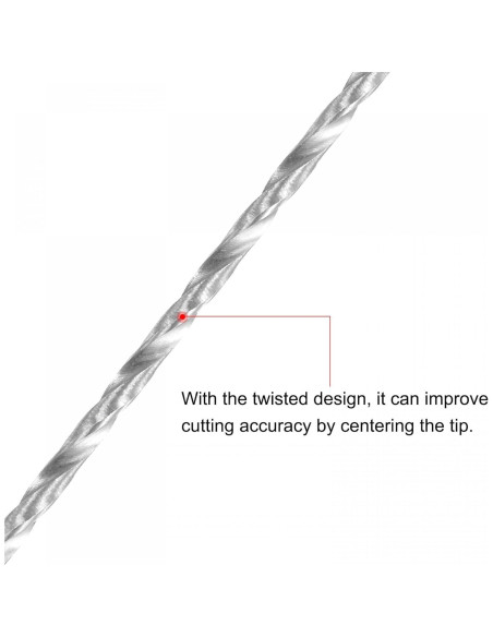 Brocas de Tornillo Extra Largas uxcell 1.5mm x 160mm HSS 6 Pcs