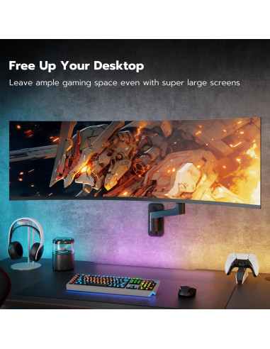 Brazo de Monitor ARES WING Montaje en Pared 17-49" Negro