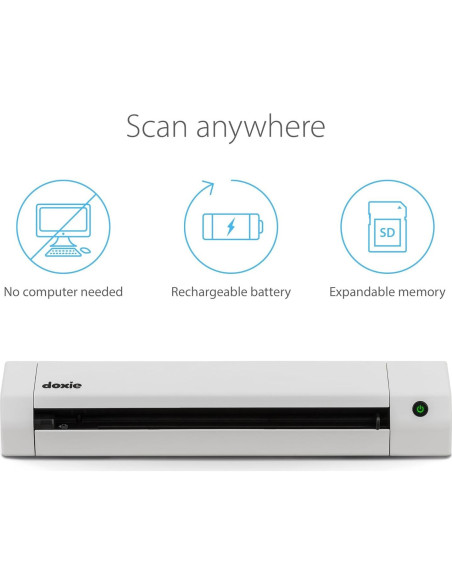 Escáner portátil Doxie Go SE con batería recargable y OCR
