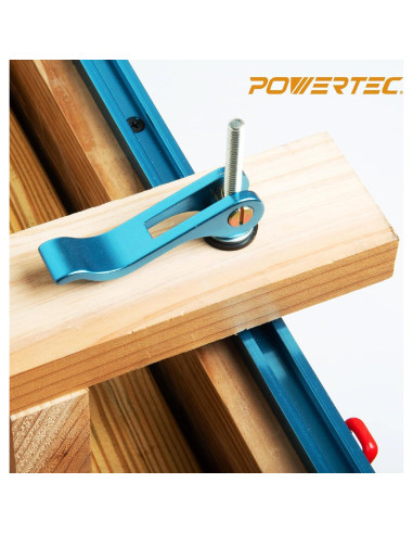 Abrazaderas de Leva POWERTEC 2PK 1/4"-20 para Carpintería