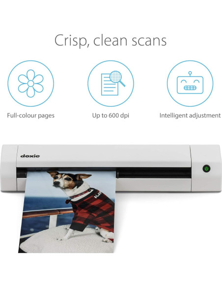 Escáner portátil Doxie Go SE con batería recargable y OCR