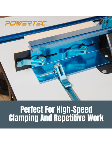 Abrazaderas de Leva POWERTEC 2PK 1/4"-20 para Carpintería