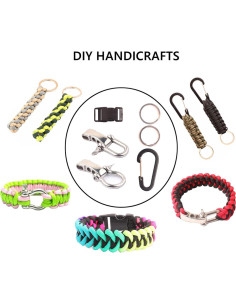 Kit de Pulseras Paracord 550 GeGeDa 30.48m Verde Militar 2