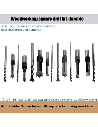 Broca Cincel Cuadrada SaferCCTV 19mm para Madera y Acero
