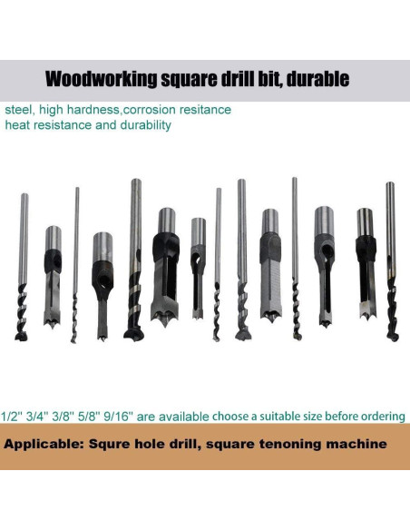 Broca Cincel Cuadrada SaferCCTV 19mm para Madera y Acero