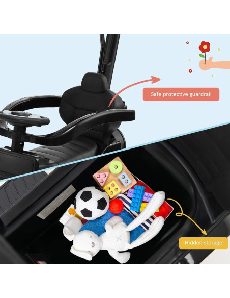 Coche Empujable 3 en 1 Costzon Mercedes Benz Negro