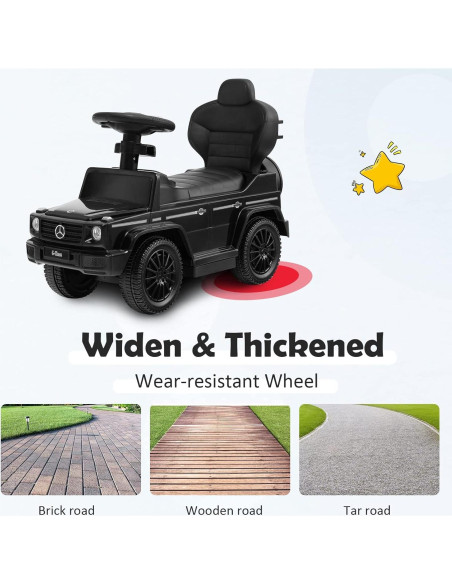 Coche Empujable 3 en 1 Costzon Mercedes Benz Negro