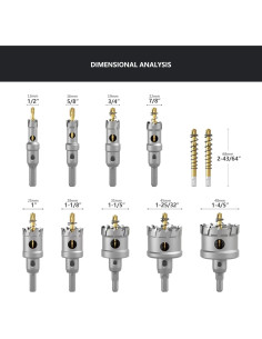 Kit de Sierras de Corona 11 Piezas CSOOM Carburo Titanio 2