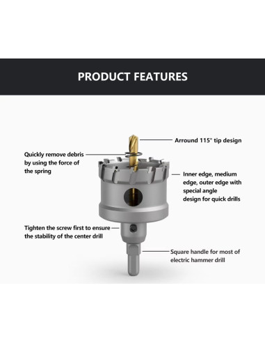 Kit de Sierras de Corona 11 Piezas CSOOM Carburo Titanio