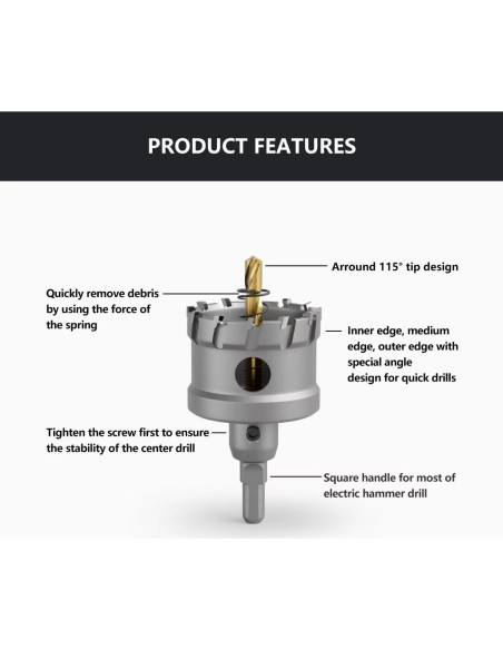 Kit de Sierras de Corona 11 Piezas CSOOM Carburo Titanio