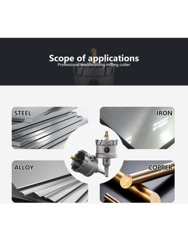 Kit de Sierras de Corona 11 Piezas CSOOM Carburo Titanio