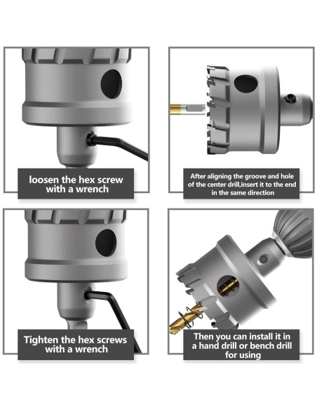 Kit de Sierras de Corona 11 Piezas CSOOM Carburo Titanio