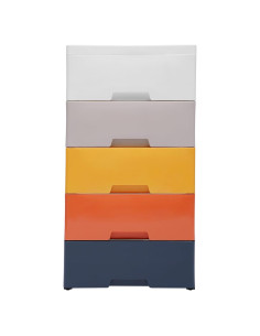 Cajonera de Plástico Rurazong 5 Cajones 43.4x29x80 cm Colorido