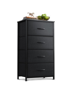 Cajonera AODK 4 Cajones Pequeña Tela Estructura Acero Negra