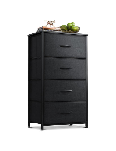 Cajonera AODK 4 Cajones Pequeña Tela Estructura Acero Negra
