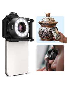 Lupa de Joyero APEXEL 120X con Luz LED y Clip Universal