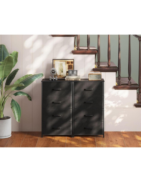 Cajonera AODK 4 Cajones Pequeña Tela Estructura Acero Negra