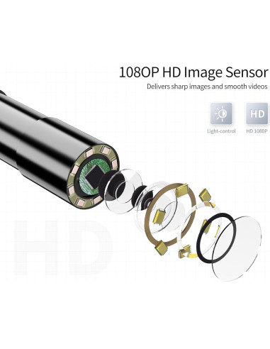 Cámara de Endoscopio 1080P HD EFUTONPRO 1.98m IP67