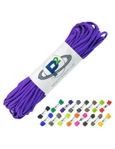 Cuerda Paracord 30.48 m Paracord Planet 550 Tipo III Púrpura Ácido