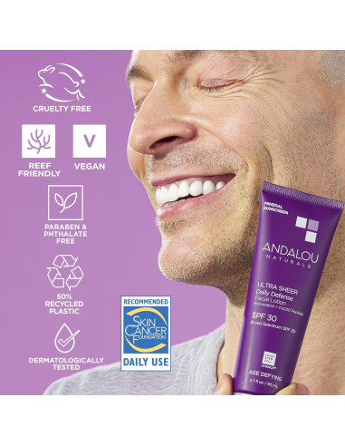 Andalou Naturals Crema Solar Facial Antienvejecimiento SPF 30 - 80 ml