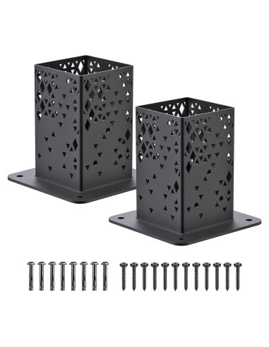 Base de Poste BeneLabel 2 Pcs 9.14x9.14cm Metal Negro
