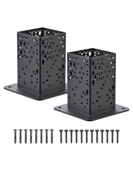 Base de Poste BeneLabel 2 Pcs 9.14x9.14cm Metal Negro
