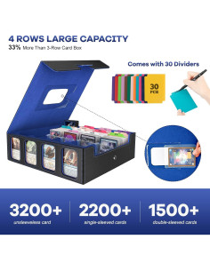 Caja de Almacenamiento de Cartas Gomyrod 3200+ con Asa y Divisores 2