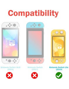 Funda Protectora TPU Kawaii para Nintendo Switch Lite - Cómics Negros 2