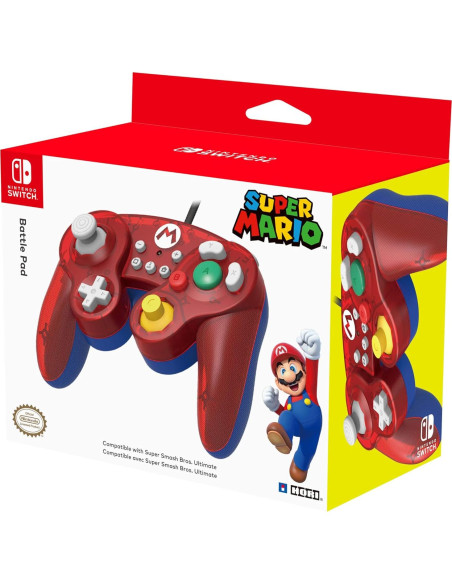 Controlador HORI Nintendo Switch Battle Pad Mario - Estilo GameCube