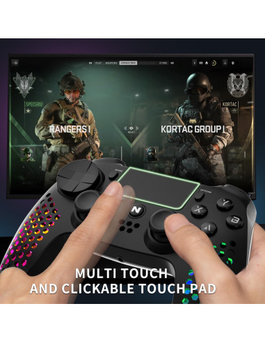 Controlador Inalámbrico NiTHO para PS4/PS3/PC - RGB, 6 Ejes